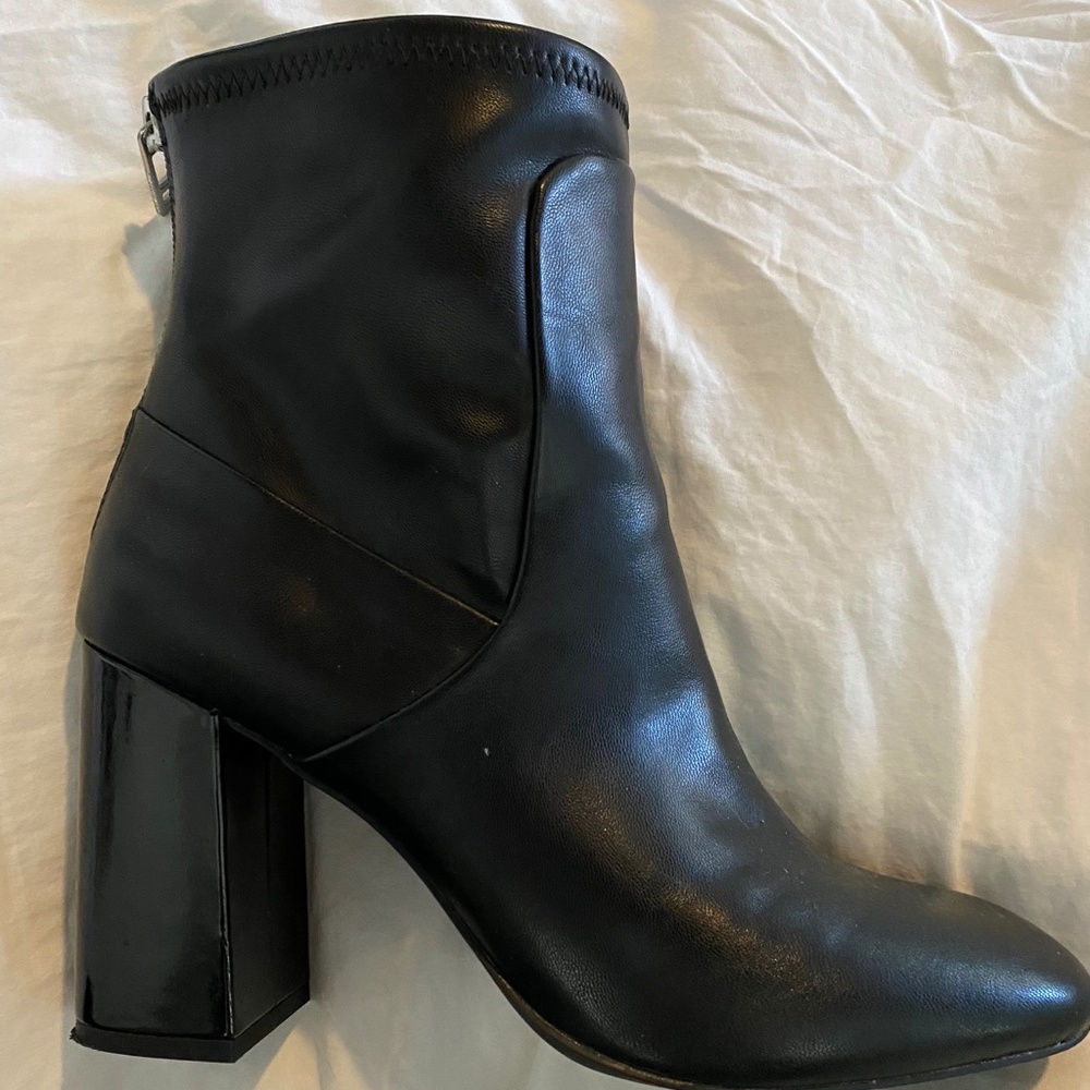 Black Leather Ankle Boots
